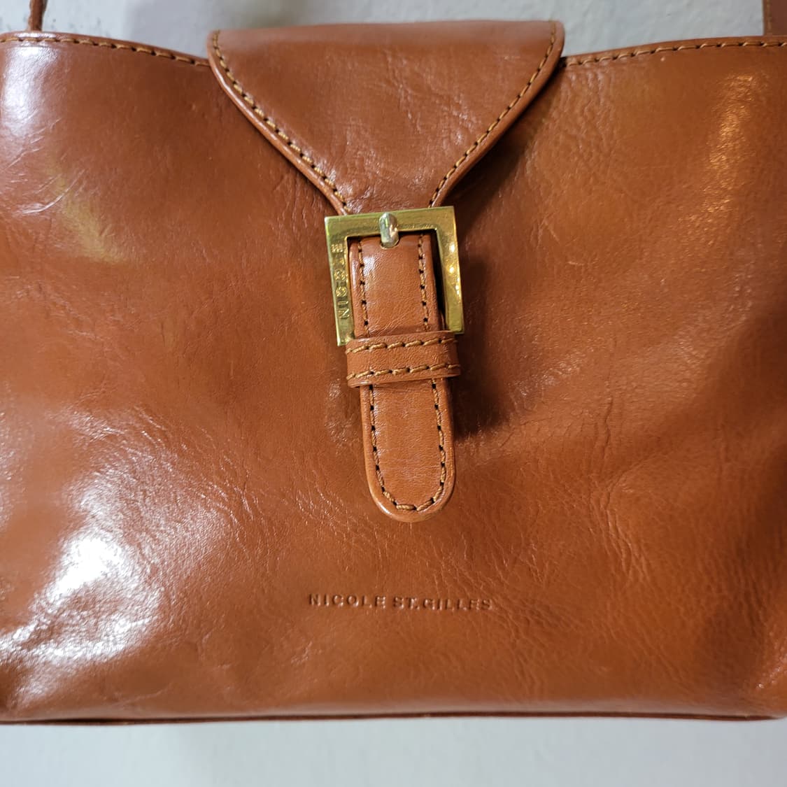 NICOLE 레더 크로스백 상품이미지4