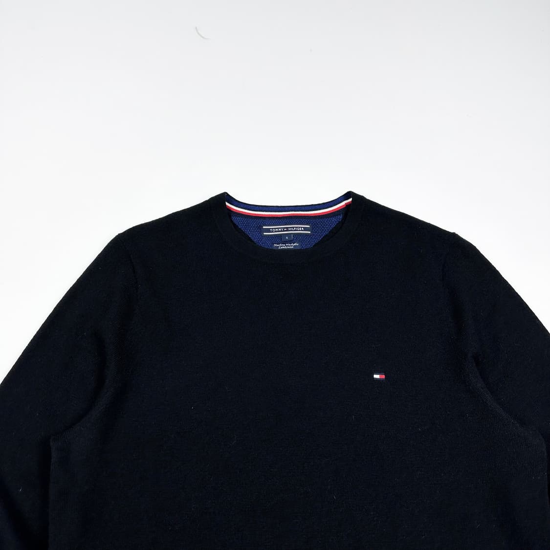 타미힐피거 플래그 램스울 블랙 니트 (S) 상품이미지1