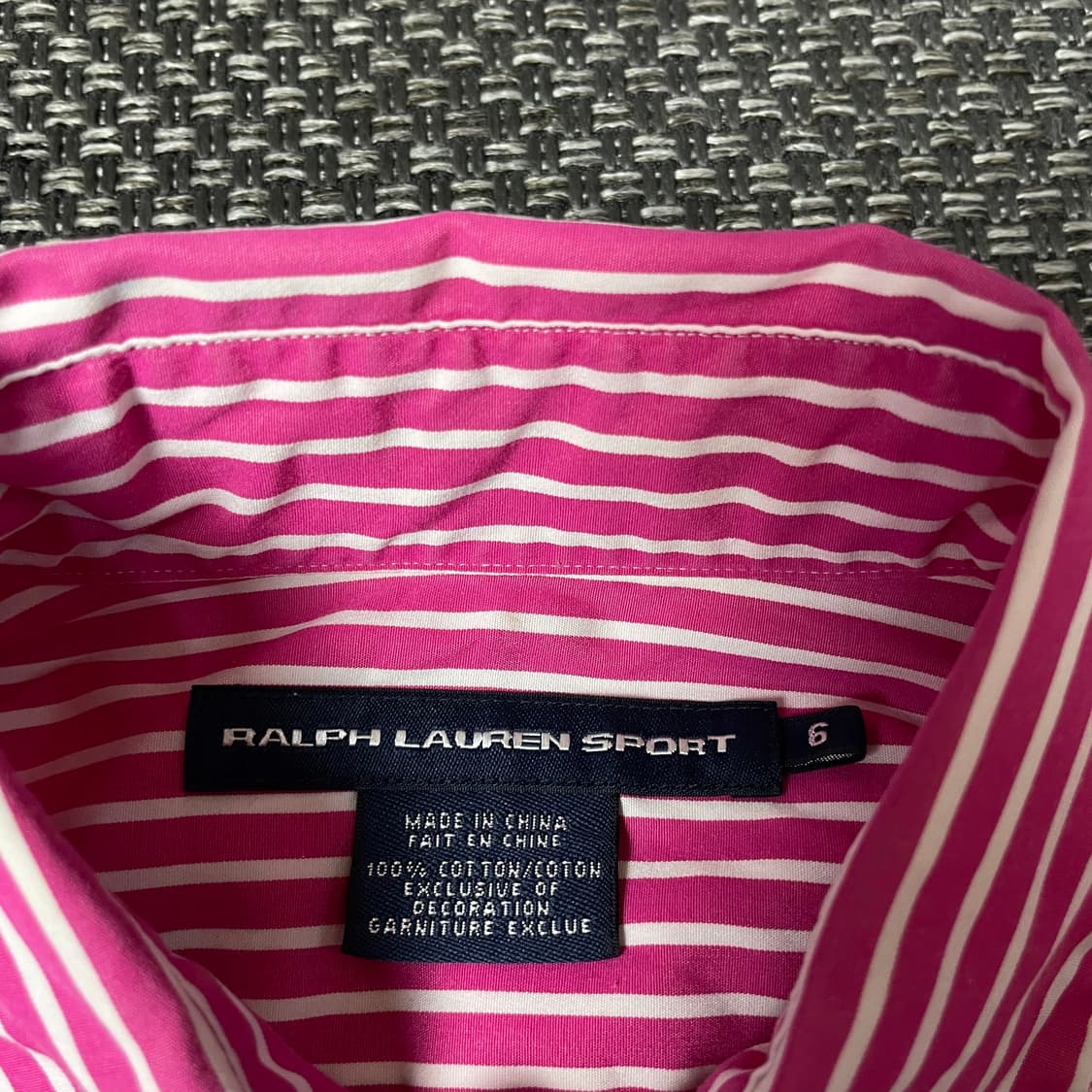 폴로랄프로렌 핫핑크 스트라이프 긴팔 셔츠 6 상품이미지4
