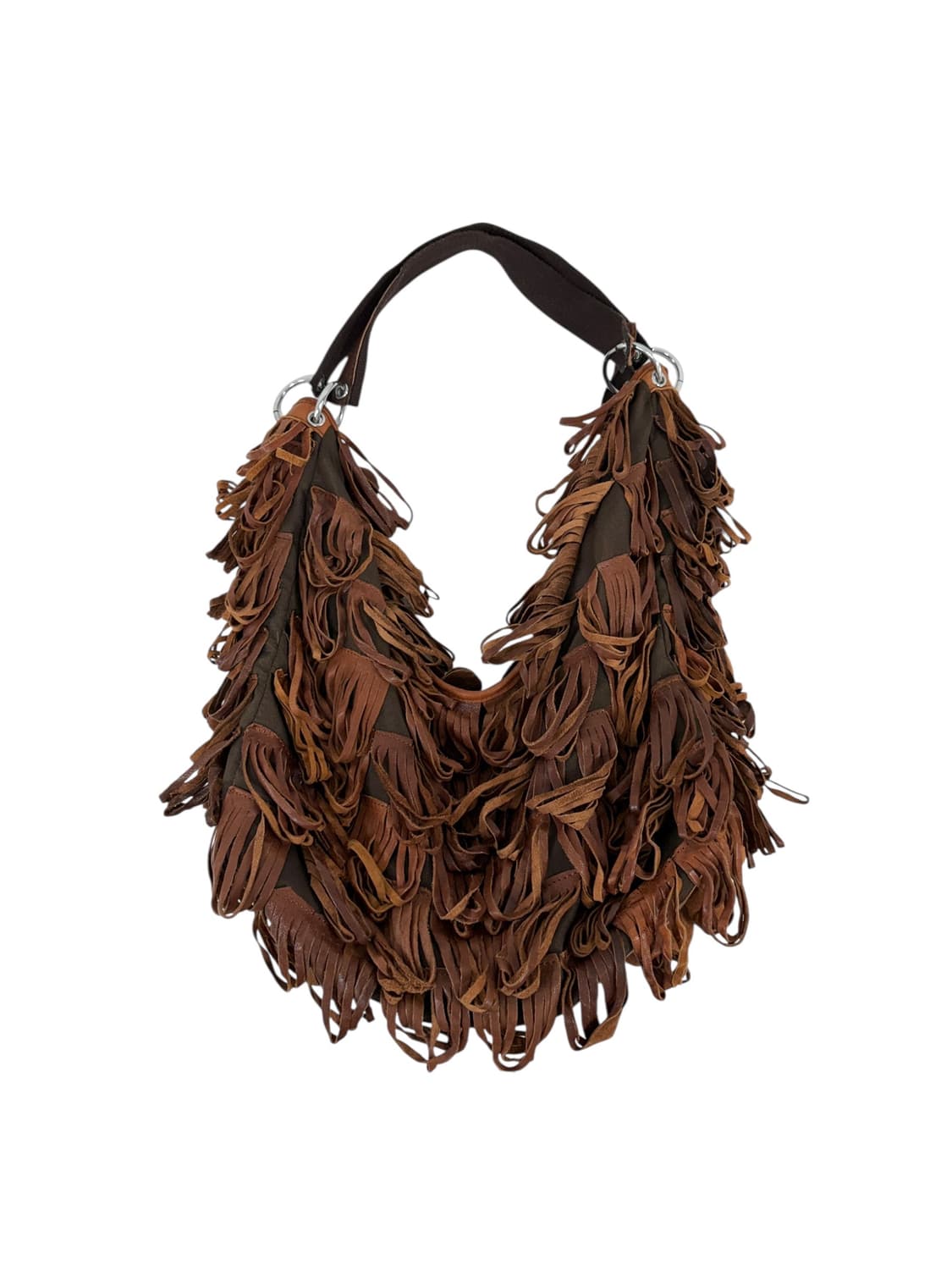 빈티지 레더 프린지 호보백 상품이미지1