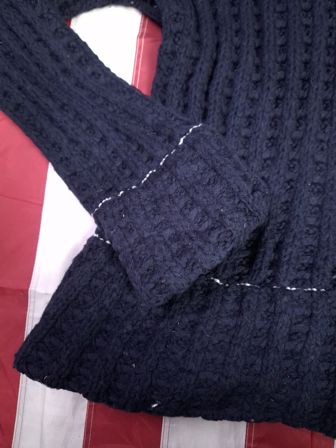 오리지날 마르지엘라 X H&M 브이넥 꽈배기 니트 상품이미지5