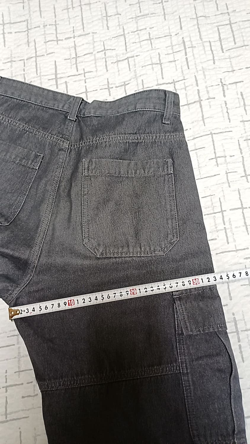 에잇세컨즈 와이드 그레이데님 카고팬츠 30인치 기장107 상품이미지8