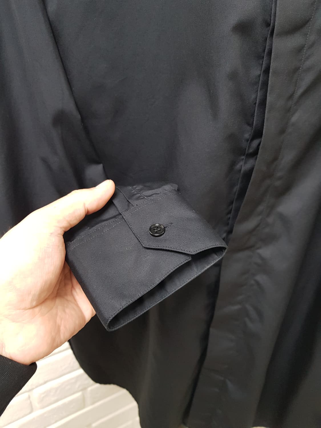 [13aw/41] 생로랑 블랙셔츠 히든버튼 상품이미지5