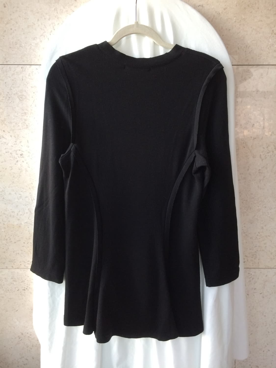 요지 야마모토 와이즈 무봉제 원통 제직 패브릭 테이프 니트 롱 슬리브  상품이미지7