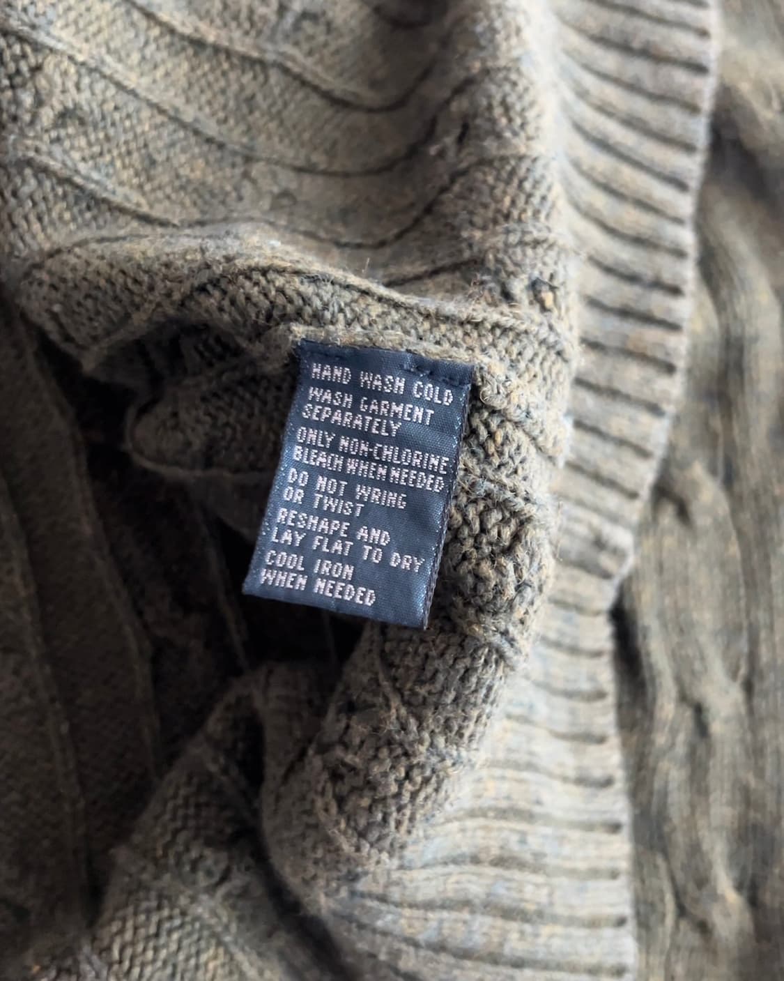 폴로 랄프로렌 케이블 꽈배기 다크 그린 실크 니트 XL 상품이미지4