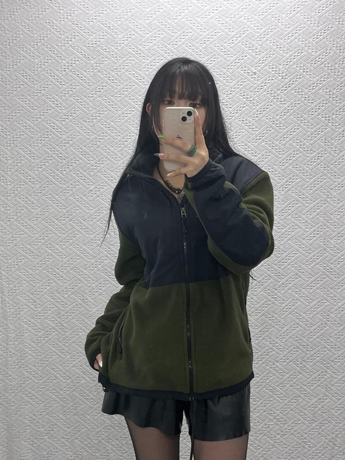 폴로 랄프로렌 폴라텍 레트로 말차 딥카키 배색 후리스 M C09061 상품이미지2