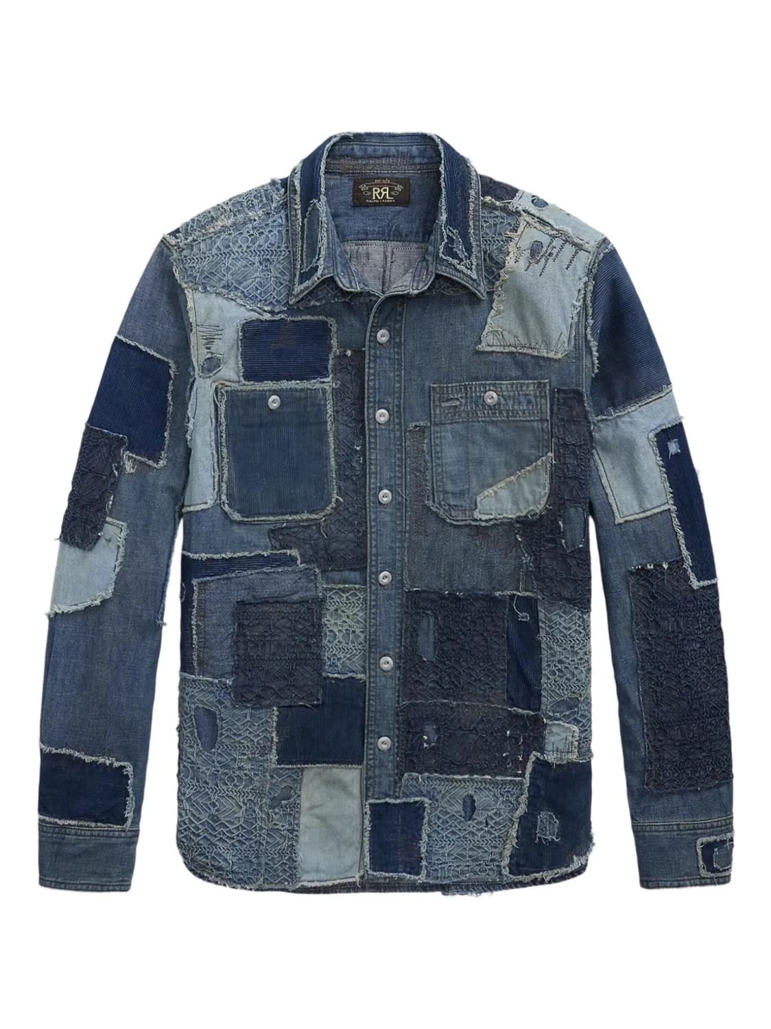 RRL 더블알엘 인디고 패치워크 워크셔츠 M 상품이미지1