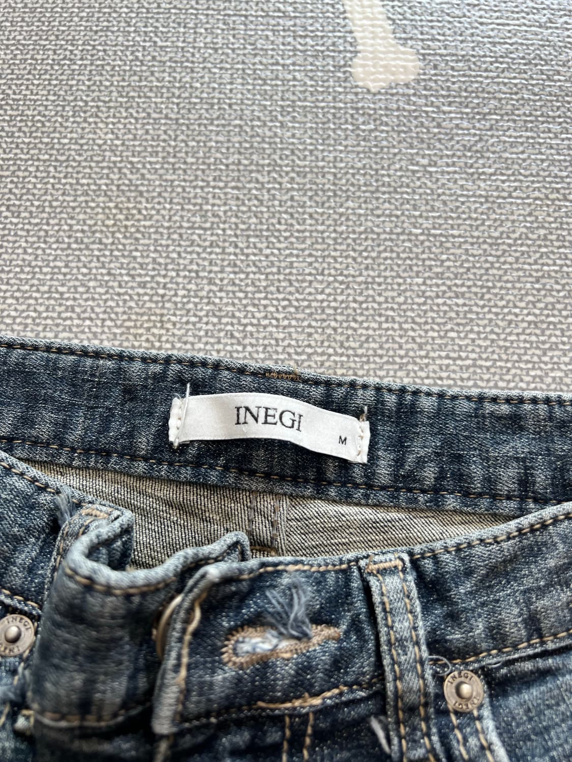 이네기 Bare Bootscut Denim Pants (deep blue 상품이미지6