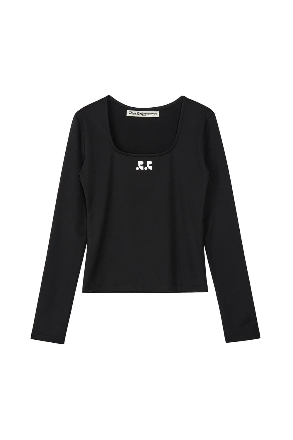 레스트앤레크레이션 SQUARE NECK LONG SLEEVE BLACK 상품이미지2