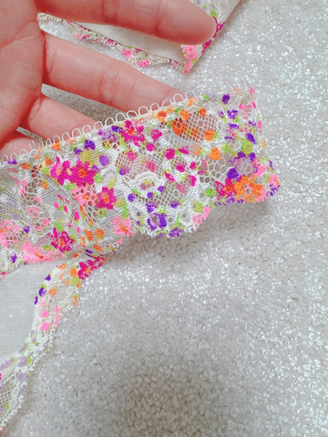 [새상품] 빅토리아시크릿 드림엔젤 플로럴 푸시업 브라 팬티 세트 32B/ 상품이미지2