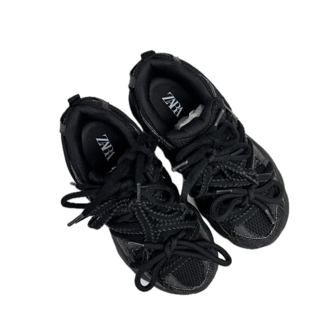 구합니다) 자라 멀티 레이스업 스니커즈 블랙 260~265 상품이미지1