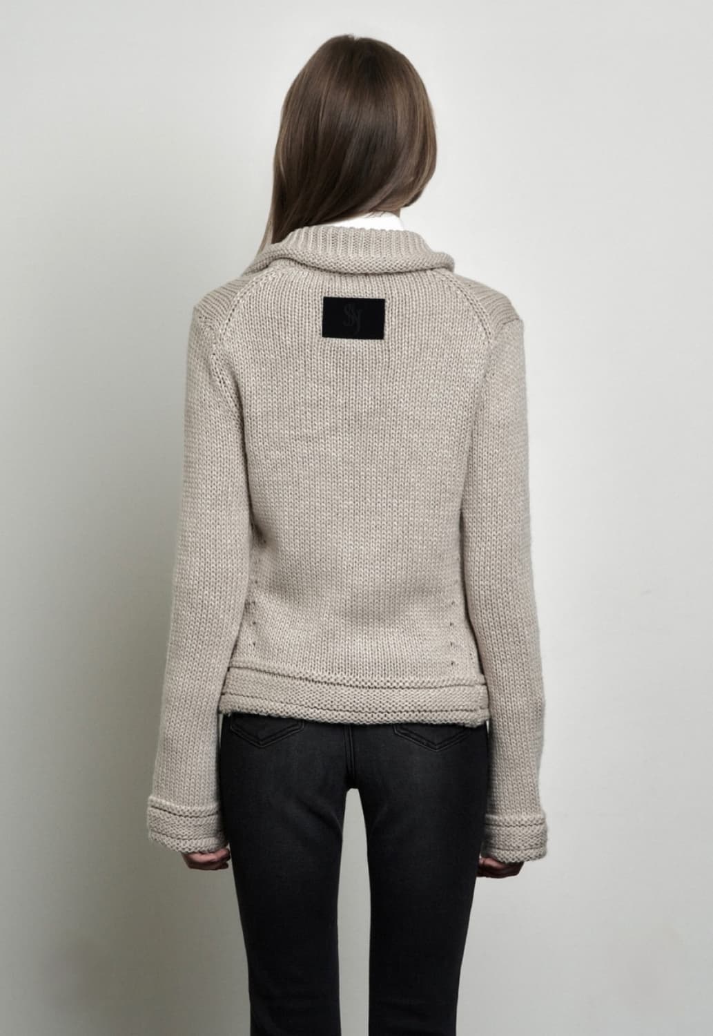 (새상품) 시너진 더블 버튼 니트 가디건 베이지 상품이미지2