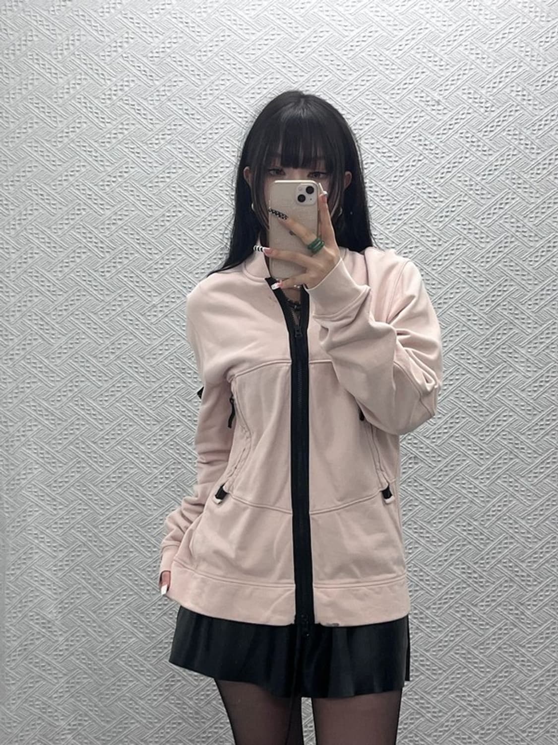 스톤 아일랜드 멀티포켓 트러커 딸기우유 핑크 집업 자켓 95 C10219 상품이미지2