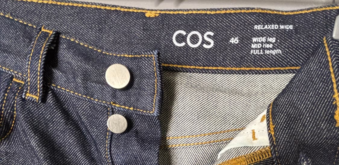 (46) cos 릴렉스드 핏 와이드 데님 인디고 상품이미지3