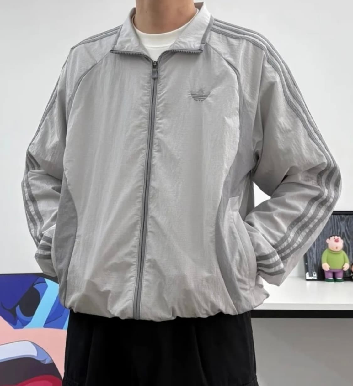아디다스 아디컬러 2000s 우븐 트랙탑 바람막이 M 상품이미지4