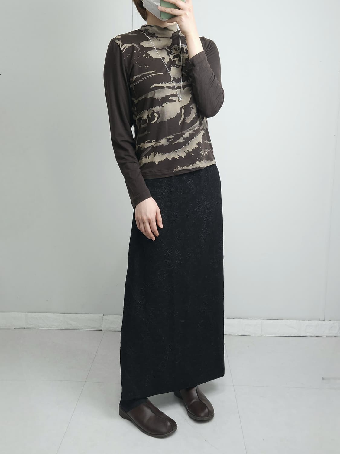 패턴 롱슬리브 탑 상품이미지3