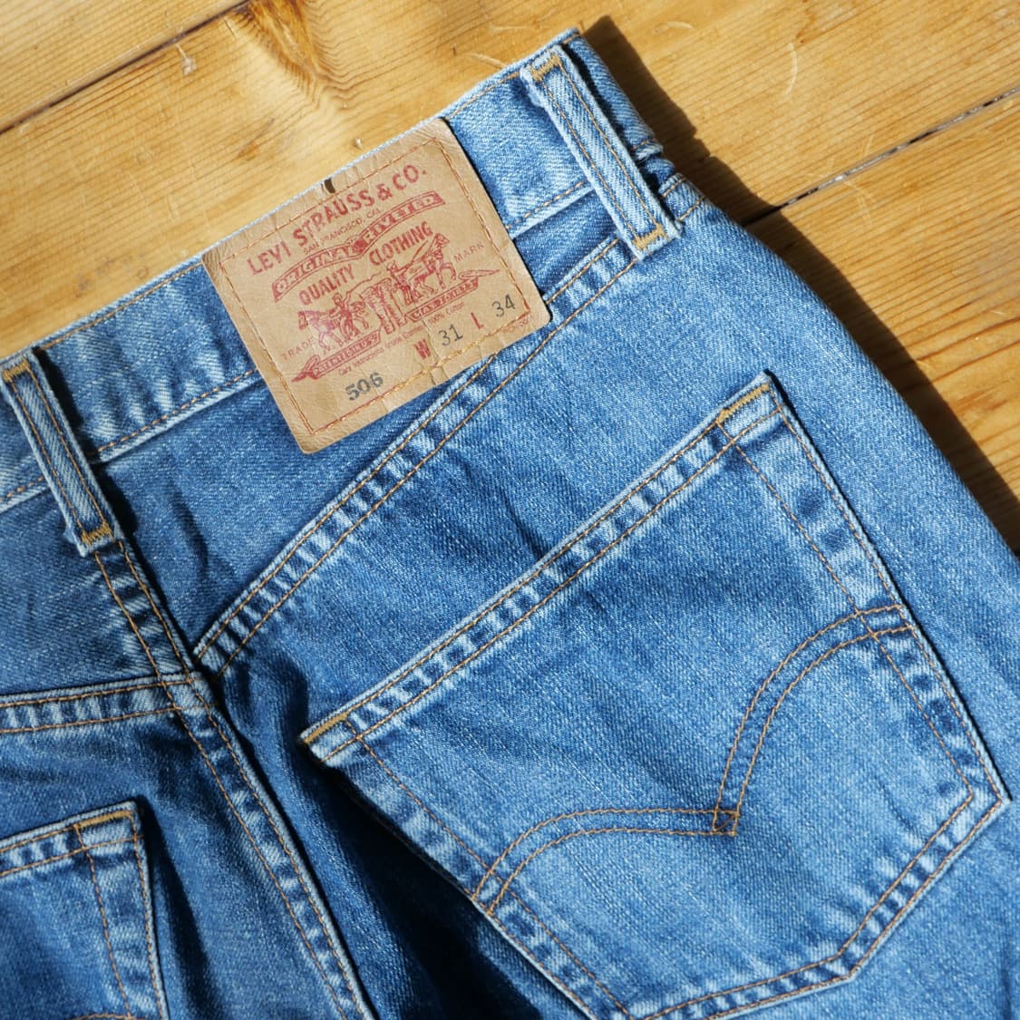 90's 리바이스 506 중청 데님 청바지 상품이미지6
