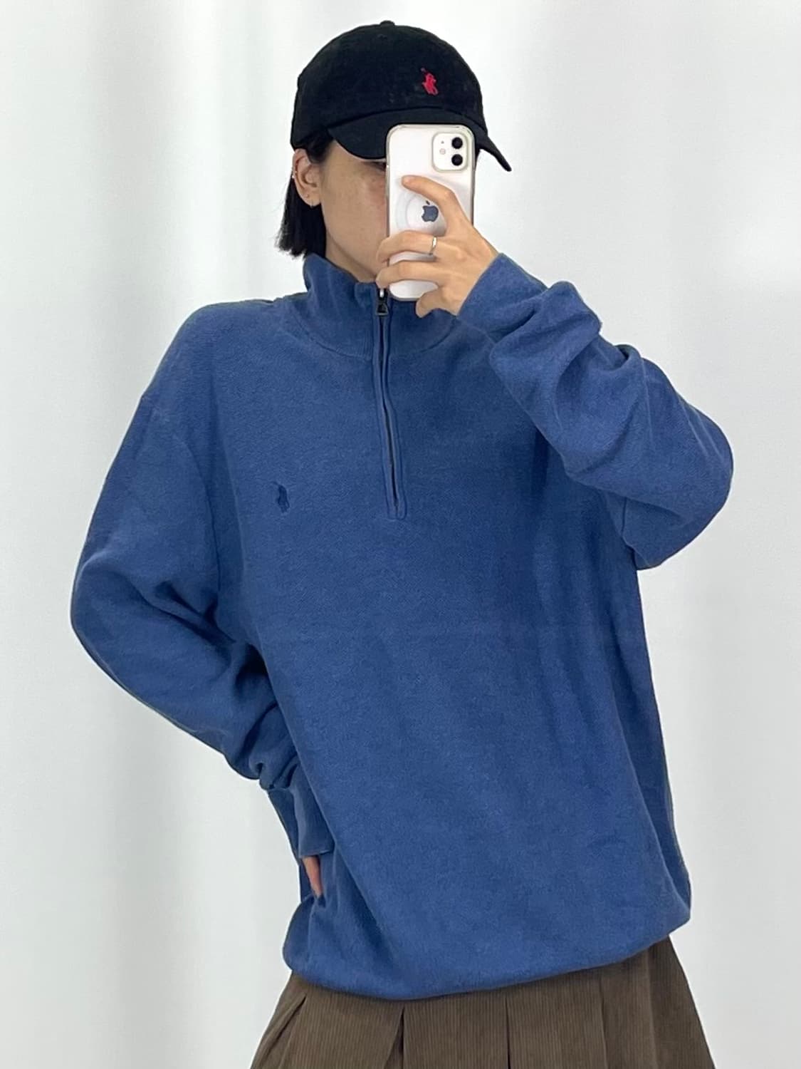 루키CK9733: 폴로 블루 반집업 니트 상품이미지2