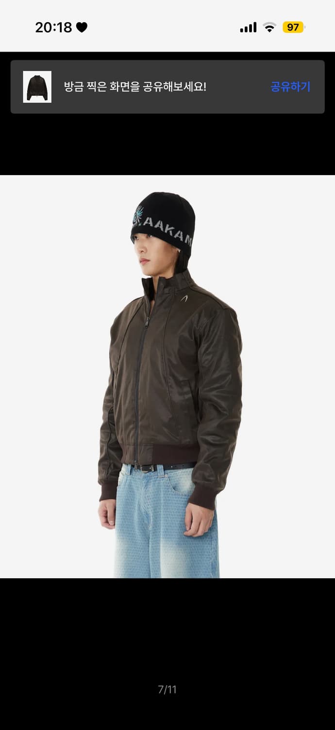 아캄 AAKAM Piping Leather Blouson Brown 자켓 상품이미지7