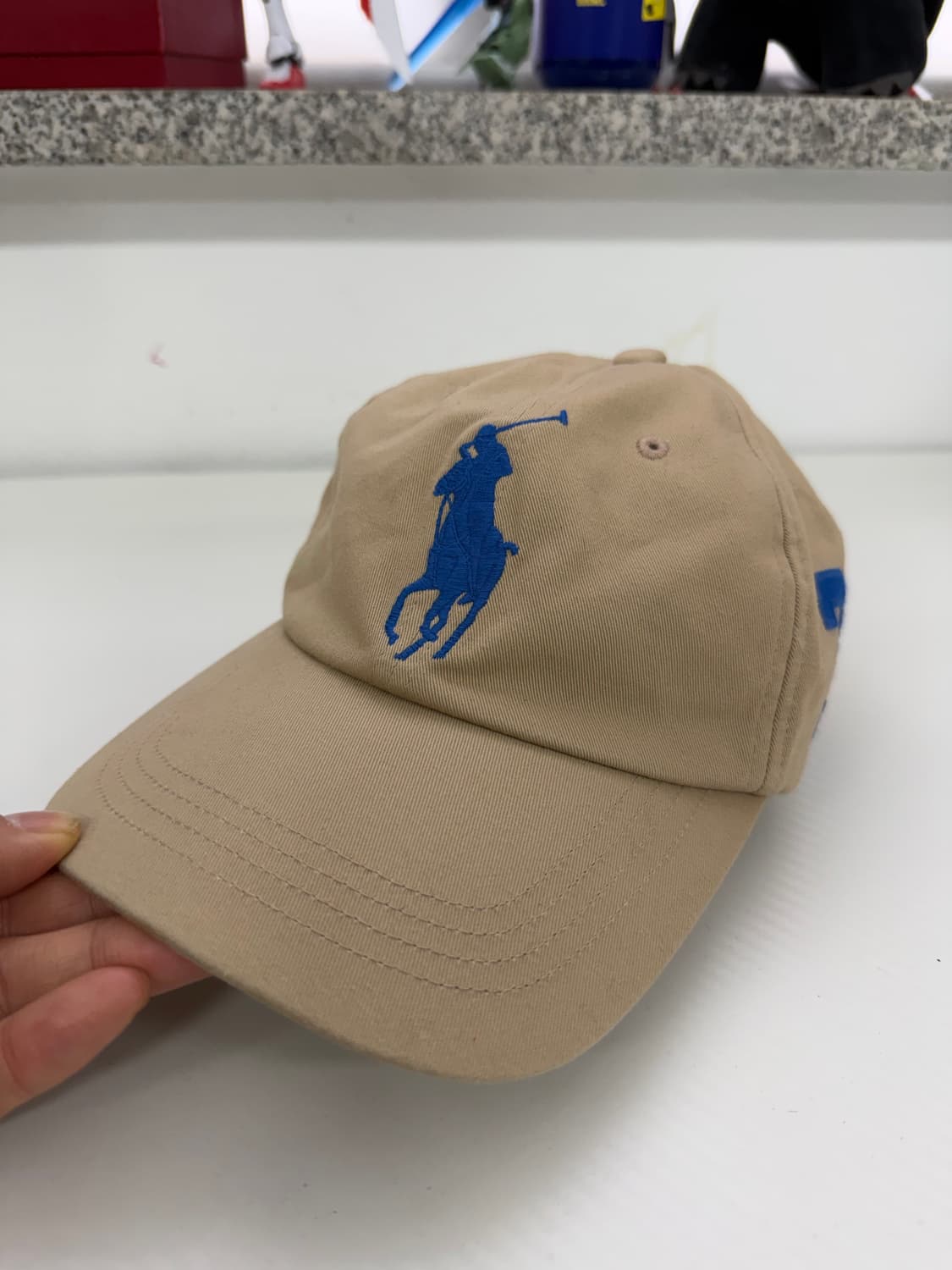 정품) 폴로랄프로렌 베이지 볼캡 모자  상품이미지2