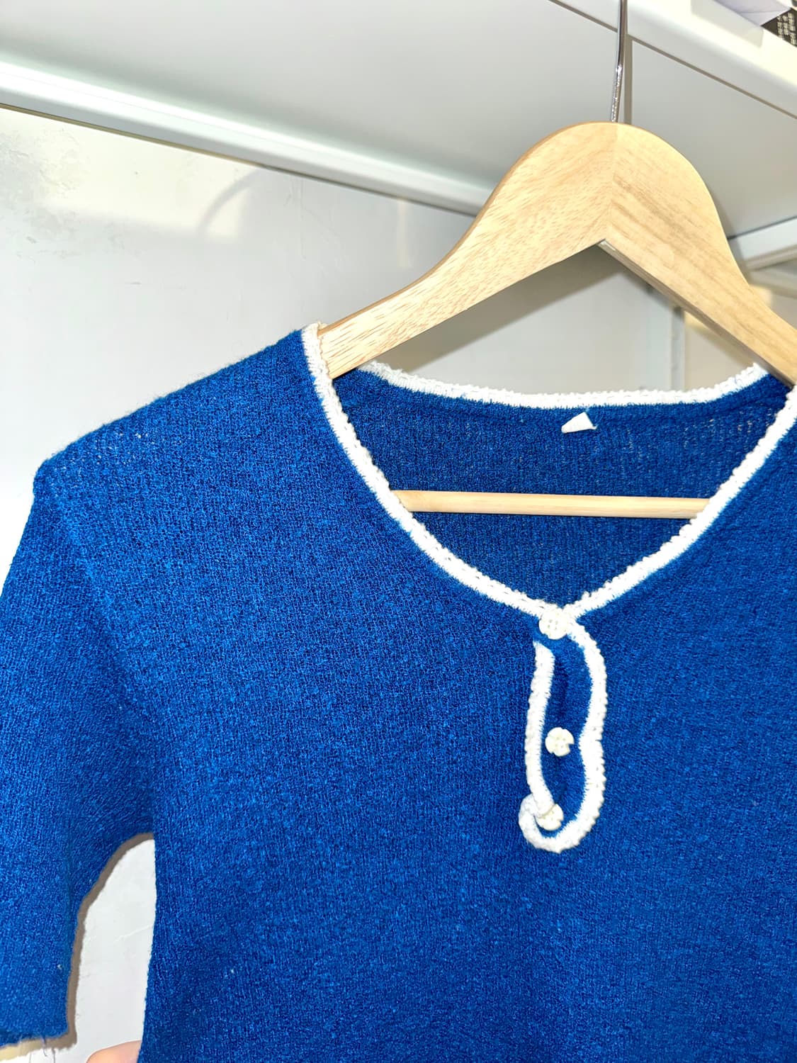 Blue knit t-shirts 상품이미지3