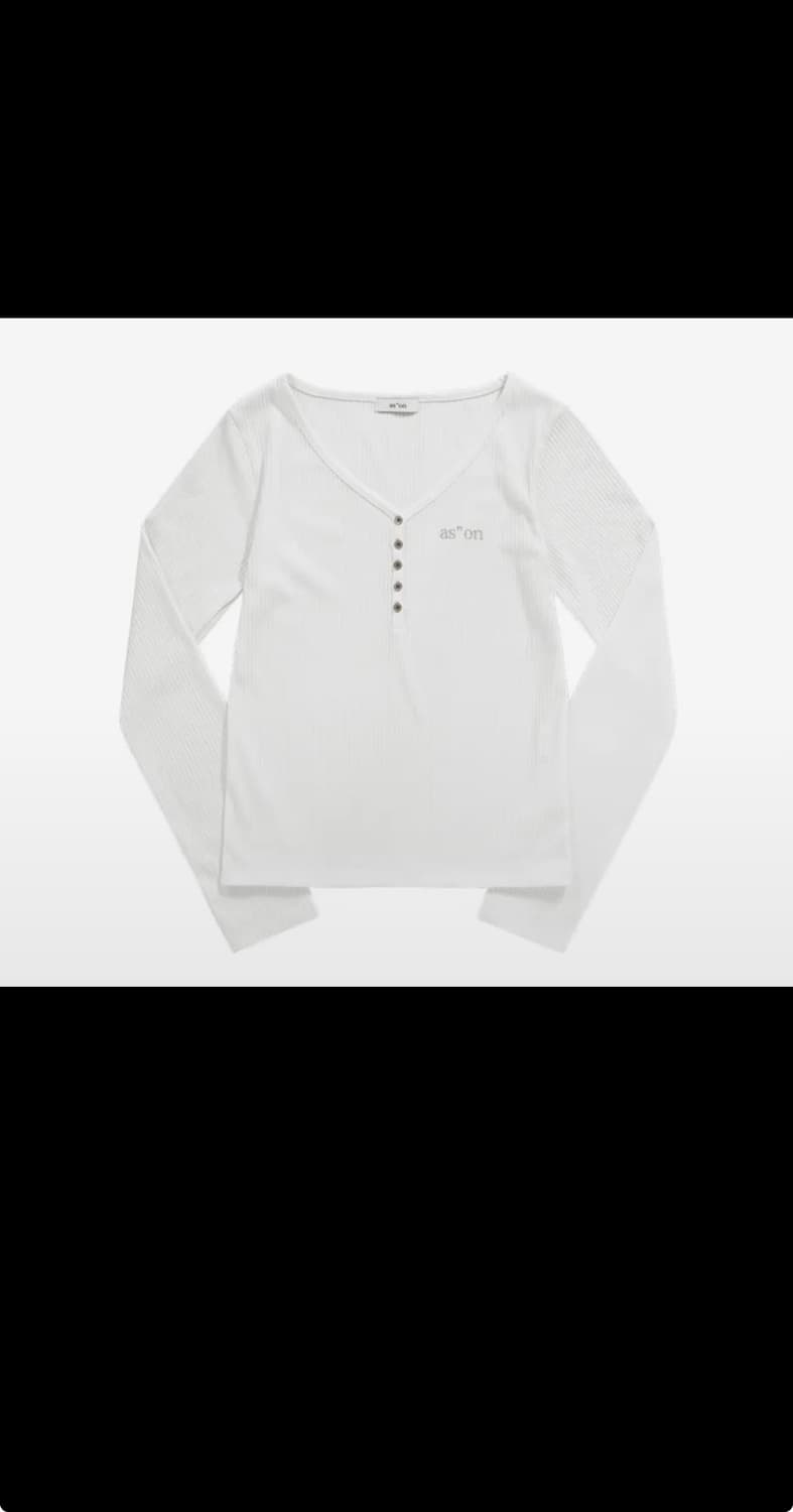 애즈온 버튼 롱슬리브 화이트 상품이미지1