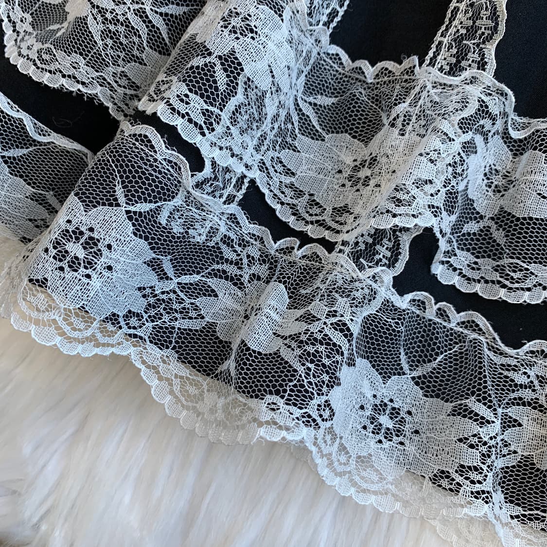 빈티지 고스로리 레이스 캉캉 플레어 스커트 1779 상품이미지5