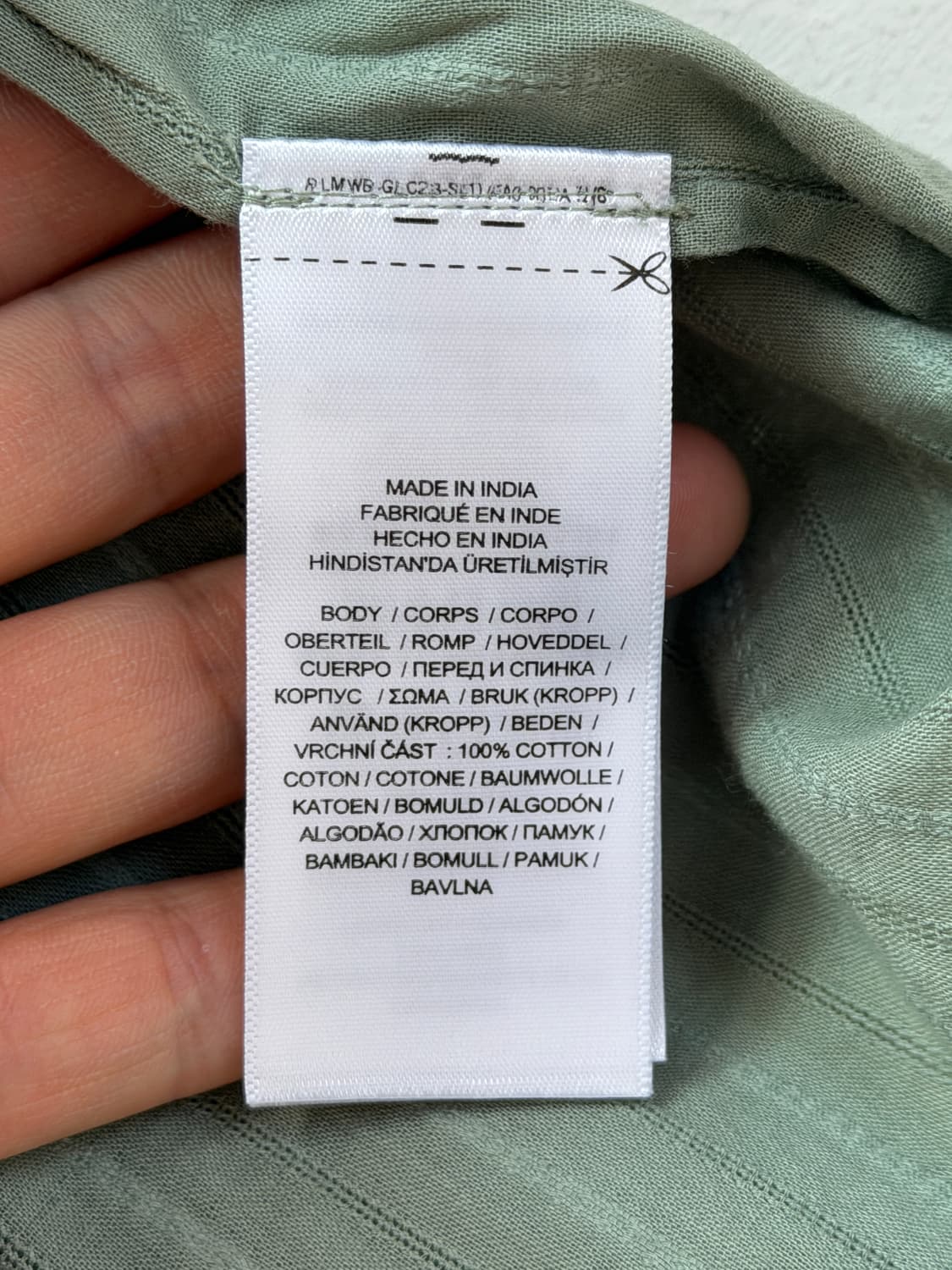 Lauren Ralph Lauren 세이지 그린 자수 핀턱 블라우스 M 상품이미지6