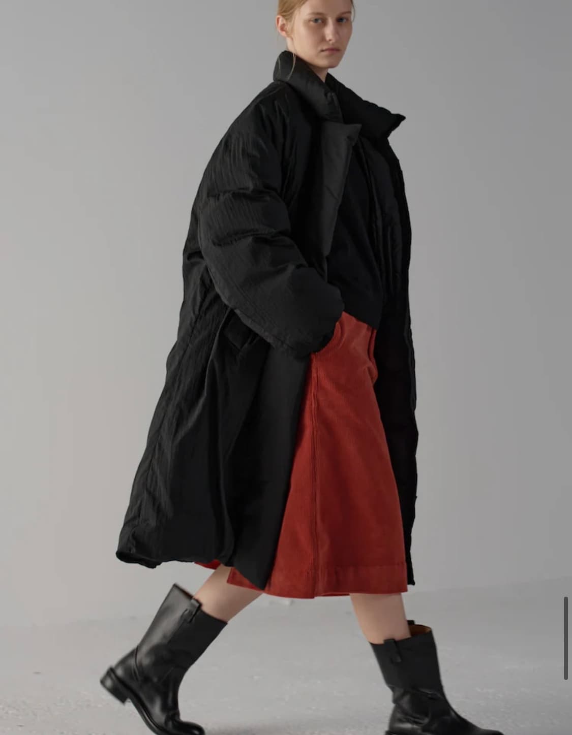 [새상품]파사드패턴 하이넥 구스다운 코트 상품이미지2