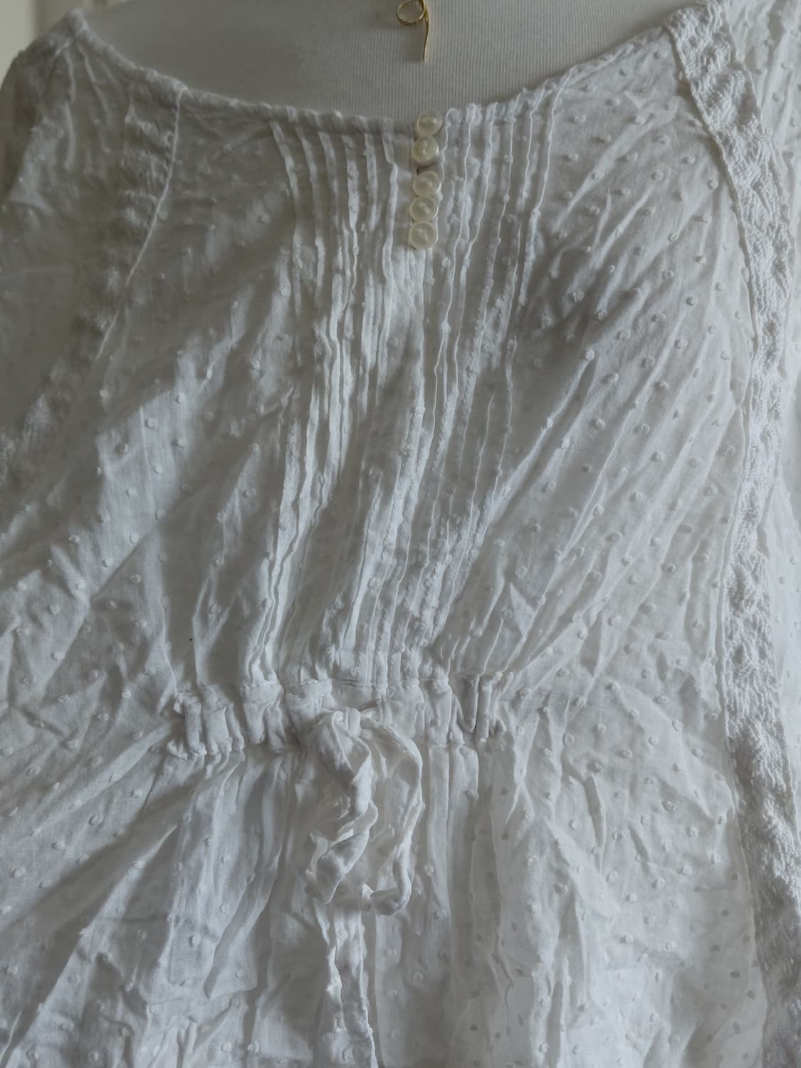 [빈티지] 유럽빈티지st 화이트 펀칭 레이스 블라우스 상품이미지4