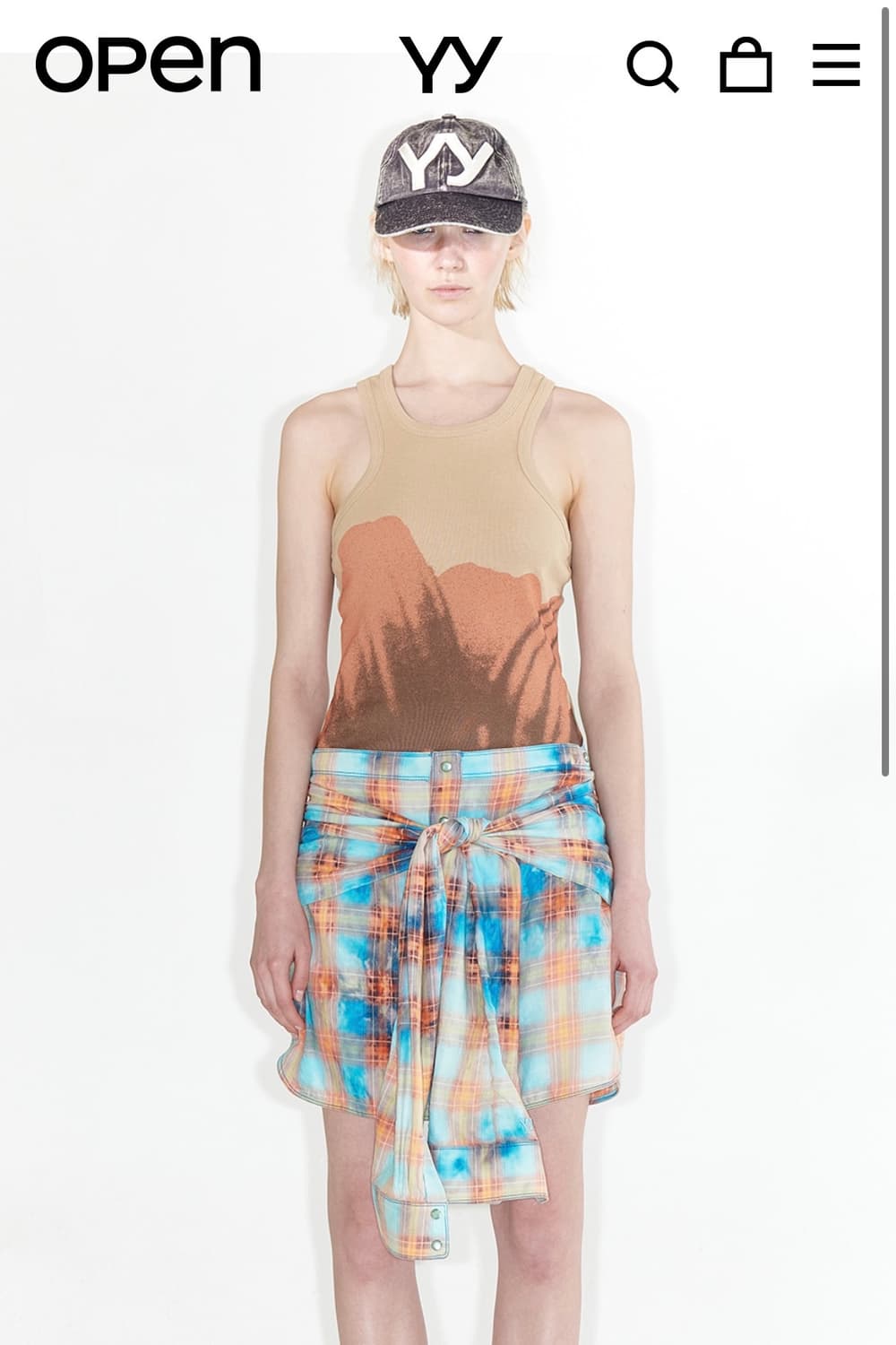 오픈와이와이 로고 피그먼트 차콜 볼캡 모자 상품이미지4