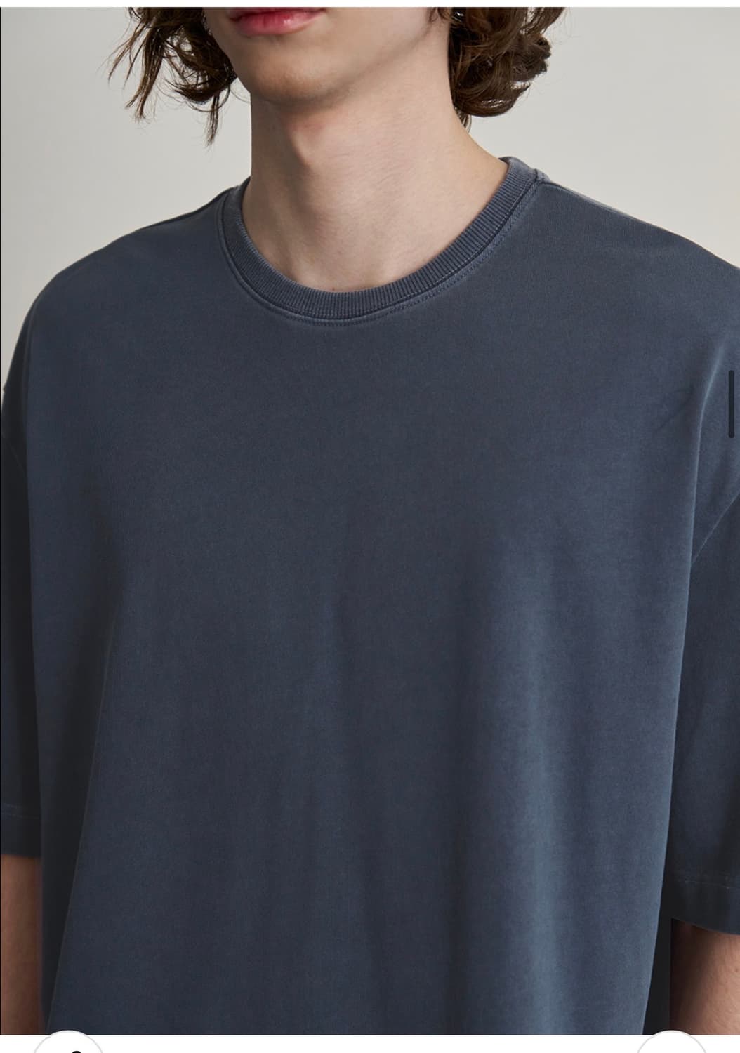 (XL) 드로우핏 슬레이 피그먼트 워싱 티셔츠 [D.BLUE] 반팔 상품이미지7