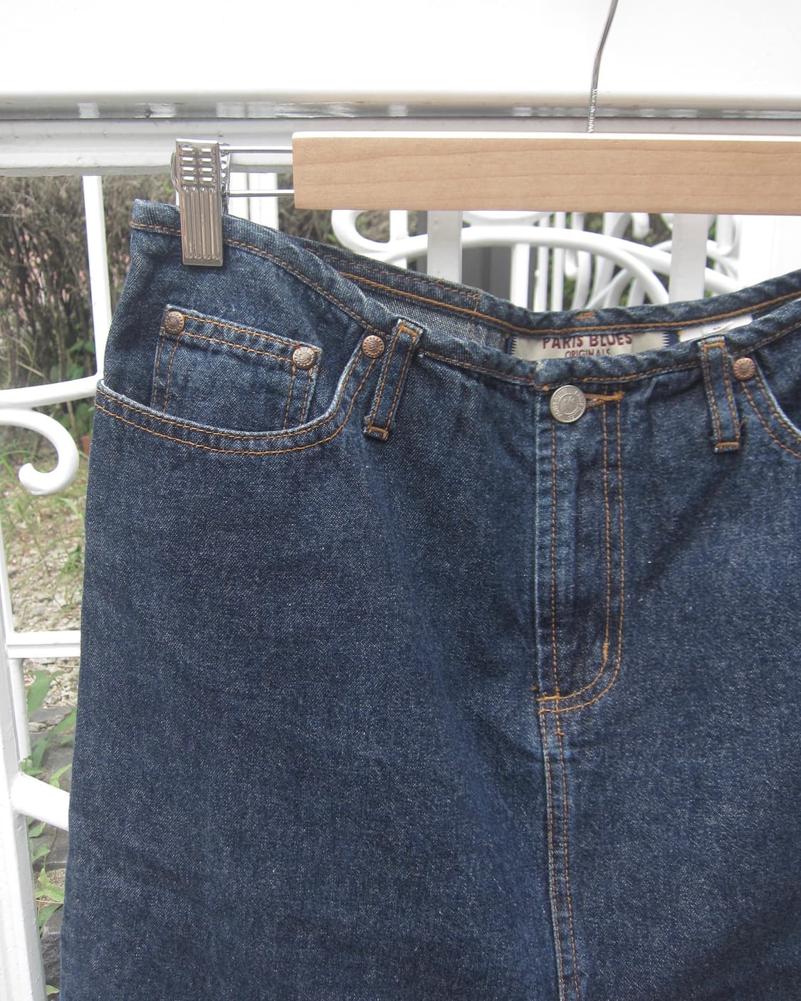 vintage denim midi skirt 상품이미지3