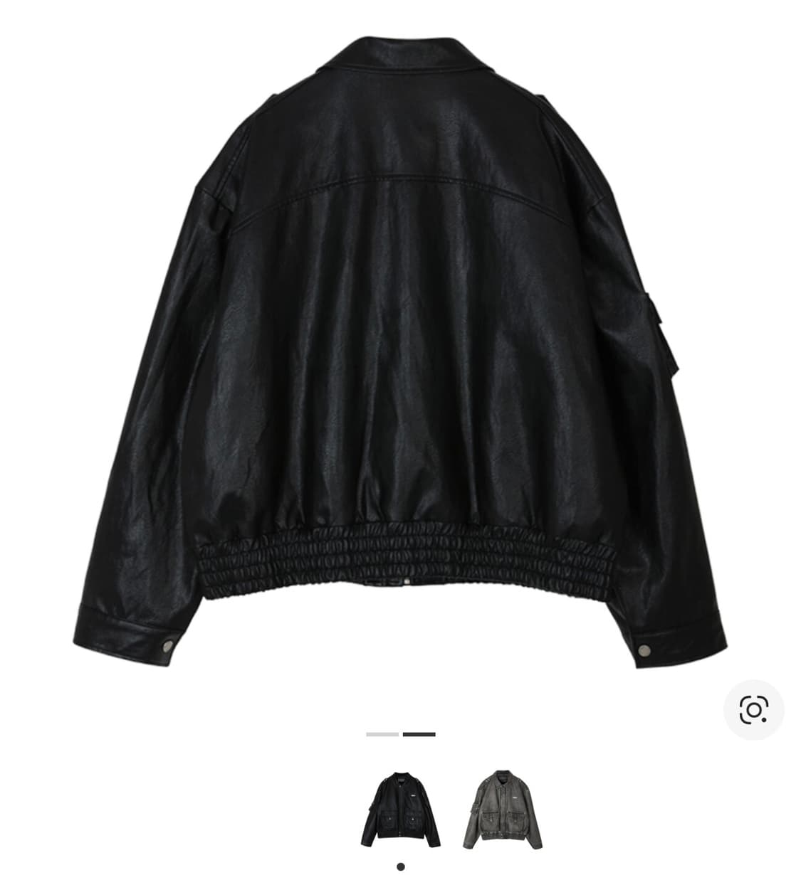 보헤미안서울 레더 봄버 자켓 블랙 1 상품이미지2