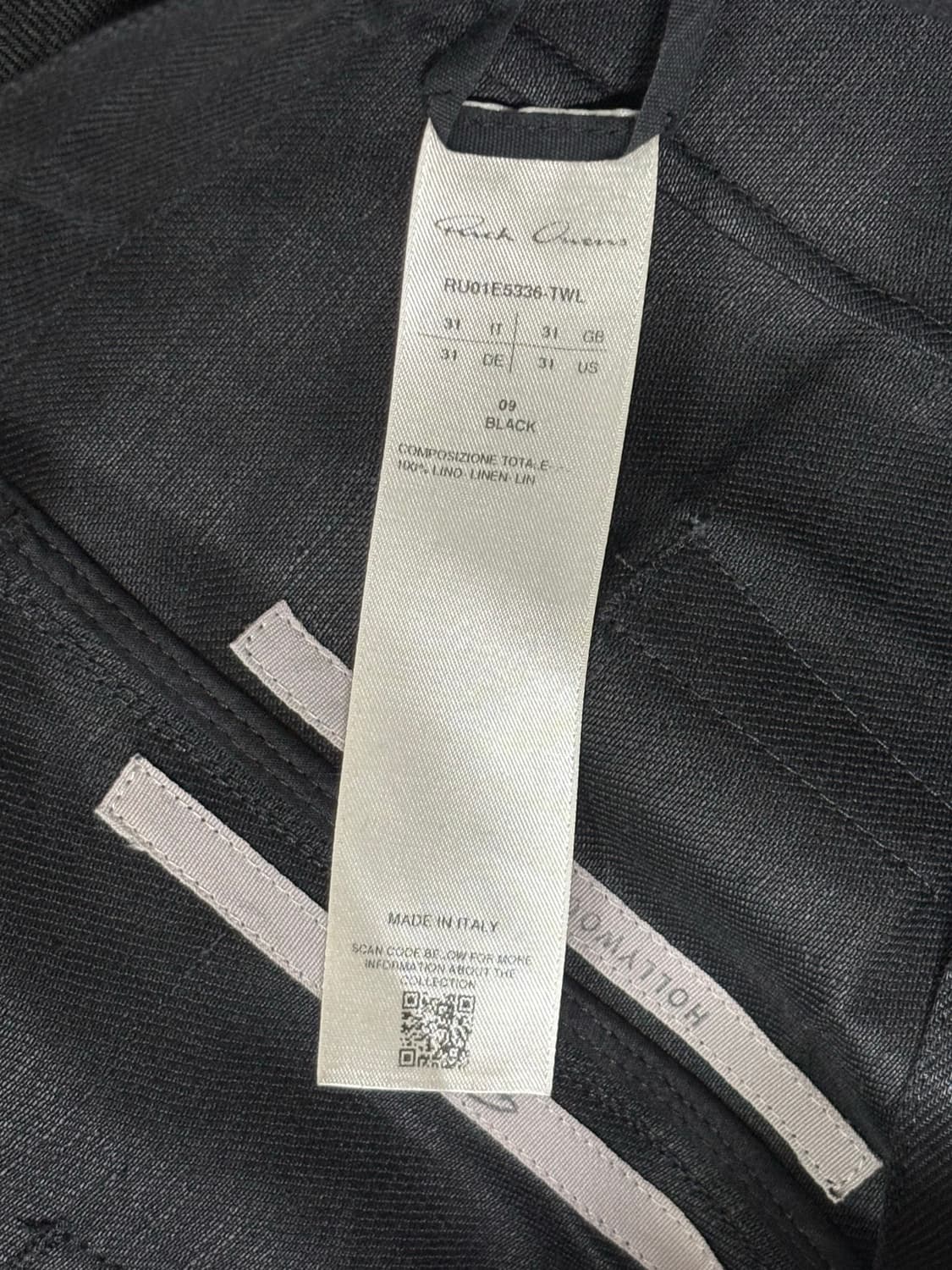 릭오웬스 리넨 카고팬츠 상품이미지6