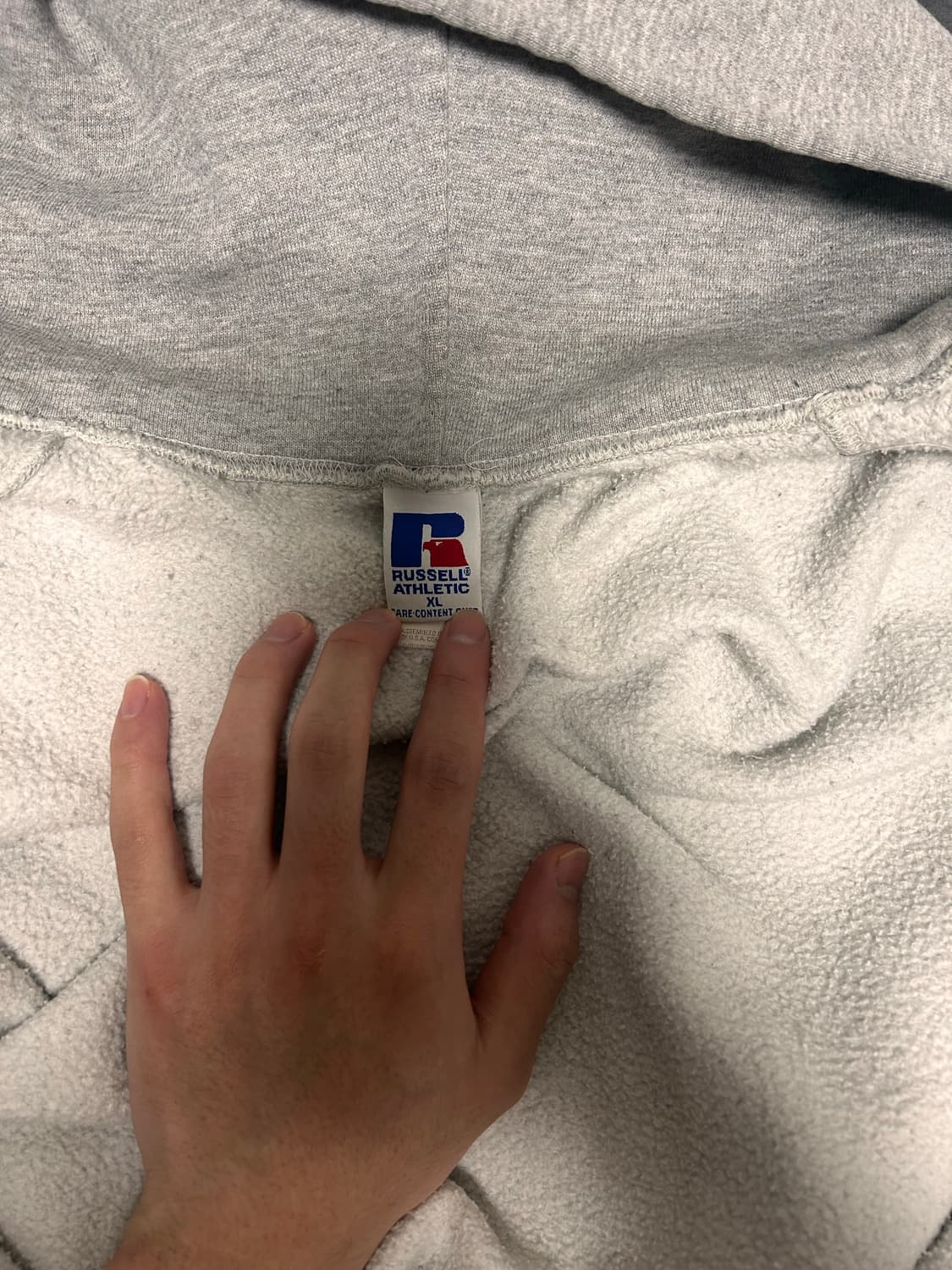 9Os 빈티지 러셀 애슬레틱 후드집업 그레이 XL 상품이미지3