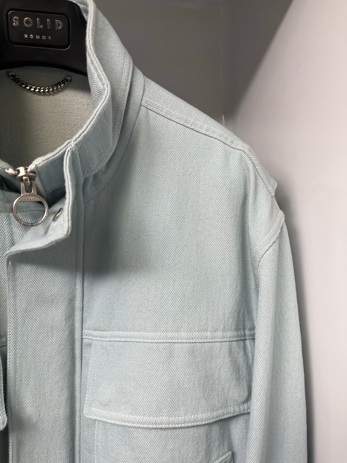 솔리드옴므 23ss 블루 멀티 포켓 데님 쉘파카 자켓 48사이즈 상품이미지3