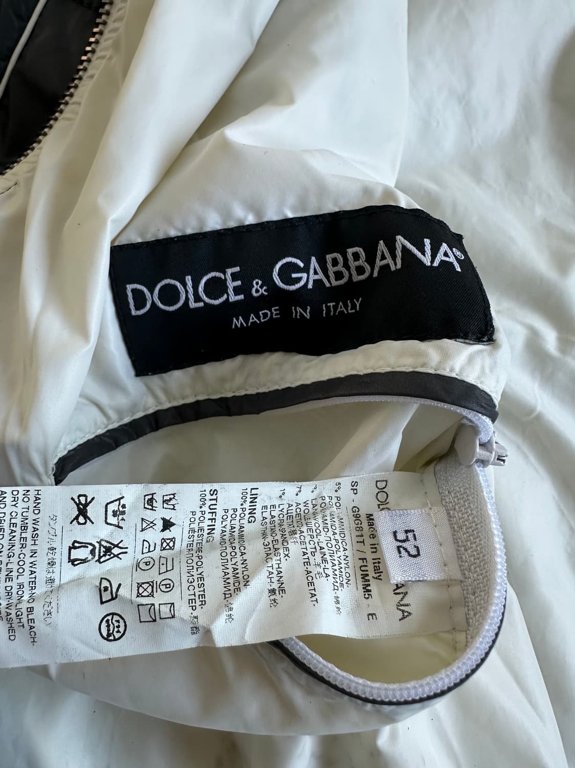 돌체앤가바나 2000s 애쉬 블루 하이넥 봄버 자켓 상품이미지9