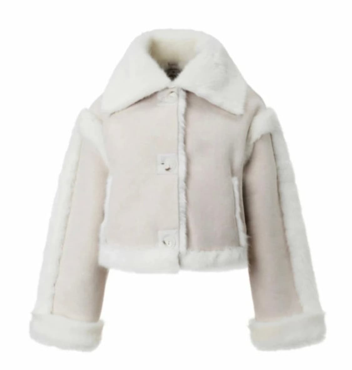 Threetimes bunny fur coat white 상품이미지1
