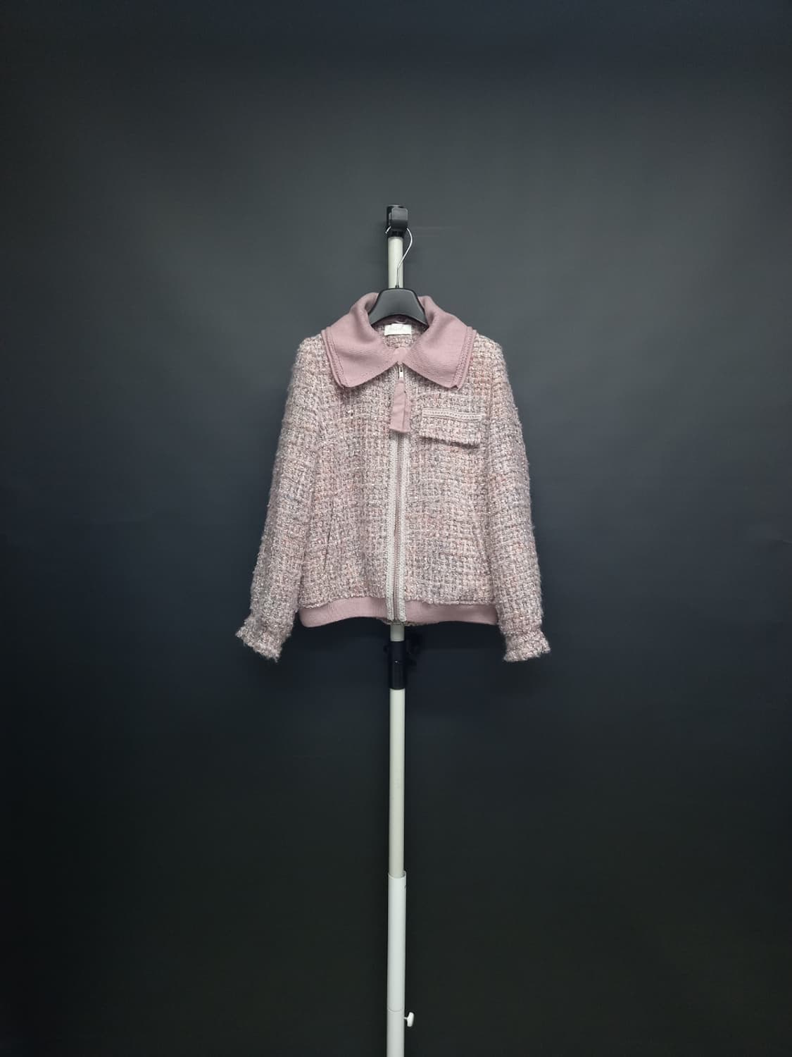 발렌시아 춘추동 트위드 얇은 패딩 점퍼 55 상품이미지1