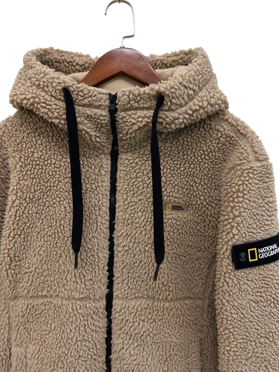 내셔널지오그래픽 후리스 플리스 후드집업 베이지 (M) 상품이미지2