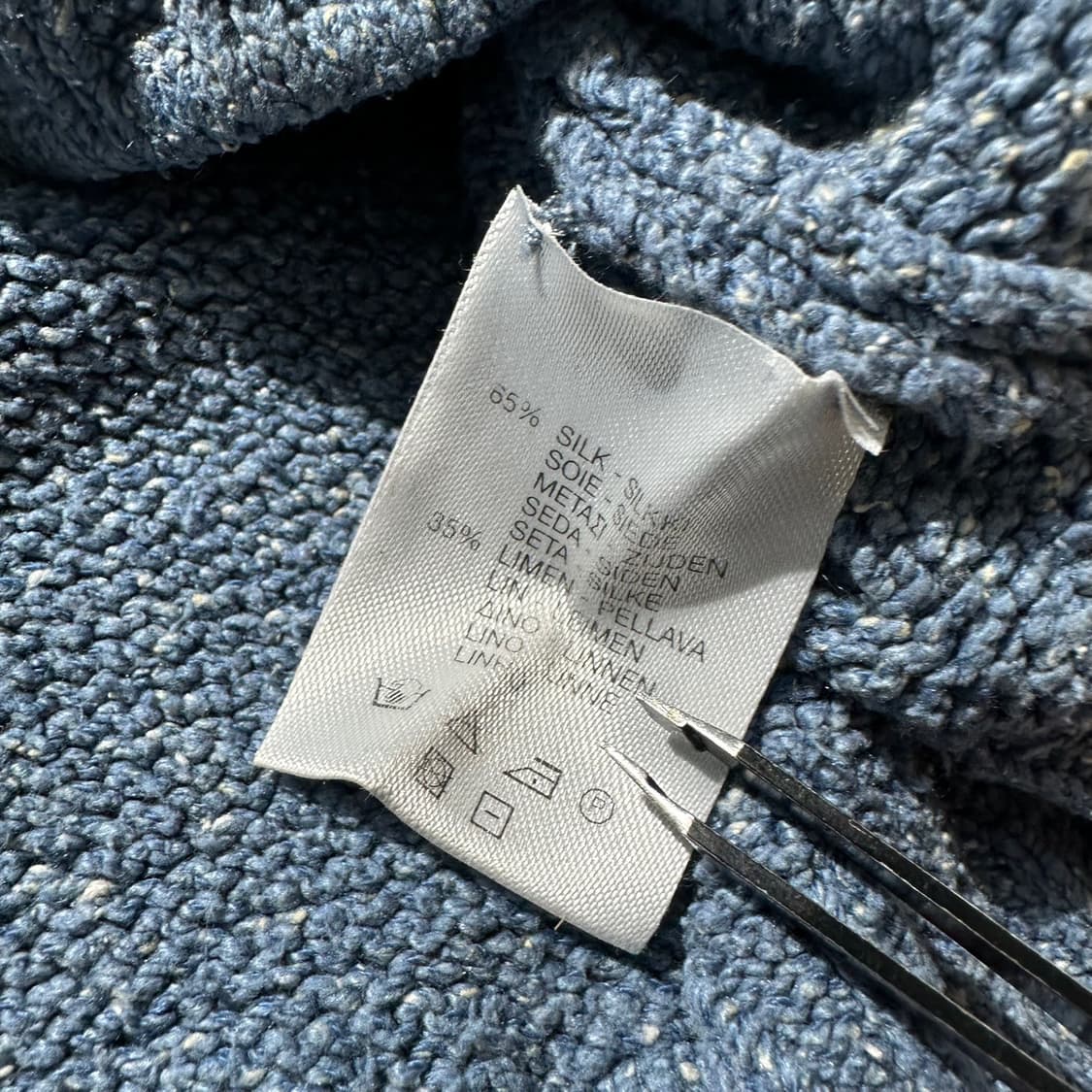 버버리 실크 린넨 체크 엘보패치 라운드 니트 상품이미지6