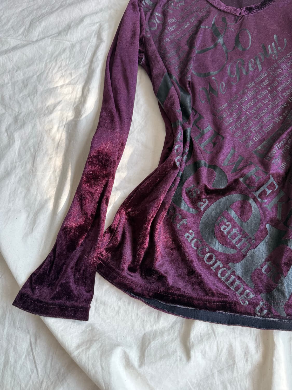 퍼플 벨벳 펑크 락시크 롱 슬리브 상품이미지2