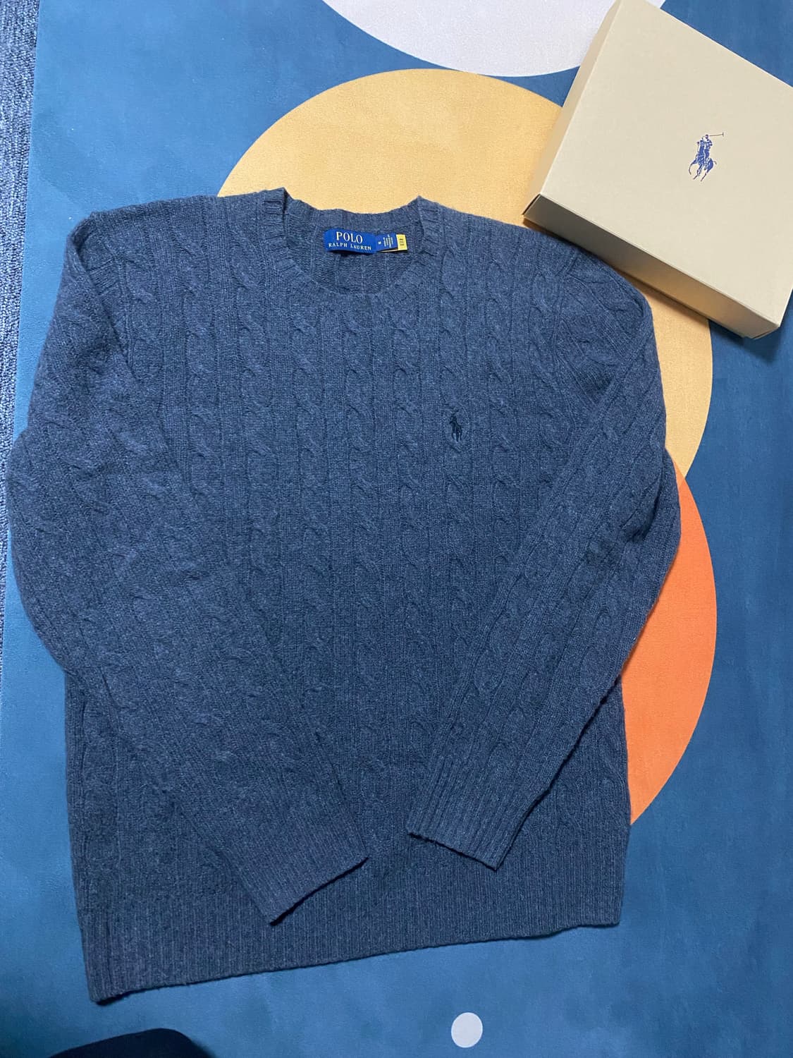 절반값이하 정리중. 최신QR 폴로 캐시미어 울 케이블 니트 상품이미지5