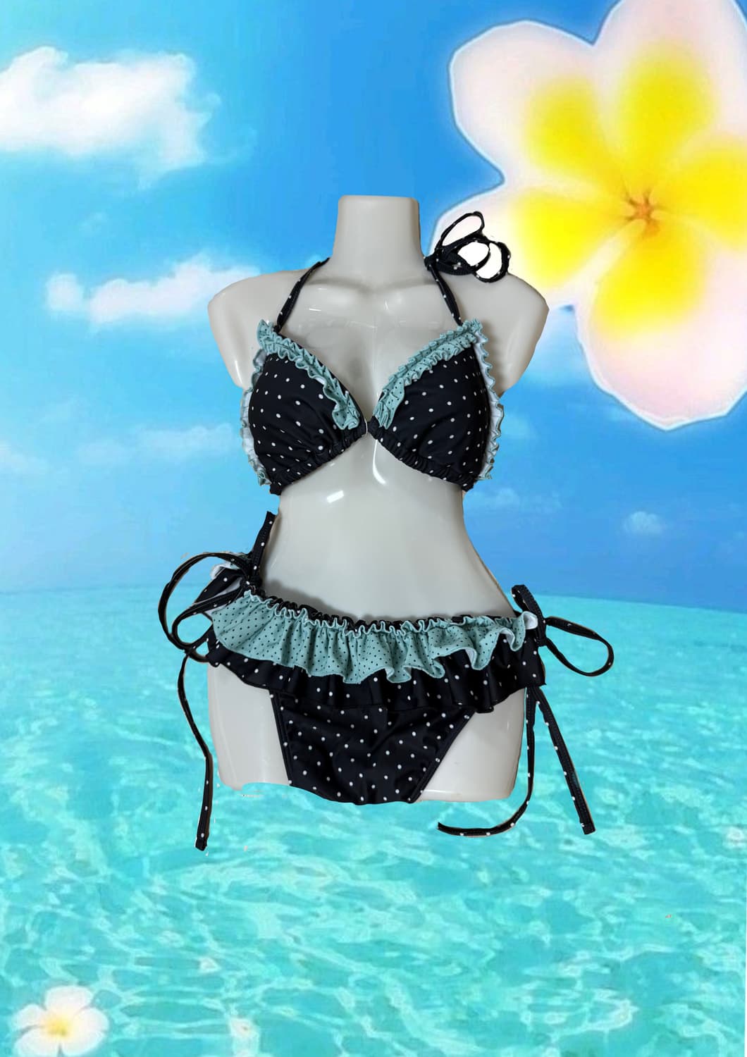 갸루걸 민트초코 비키니 셋트 상품이미지1