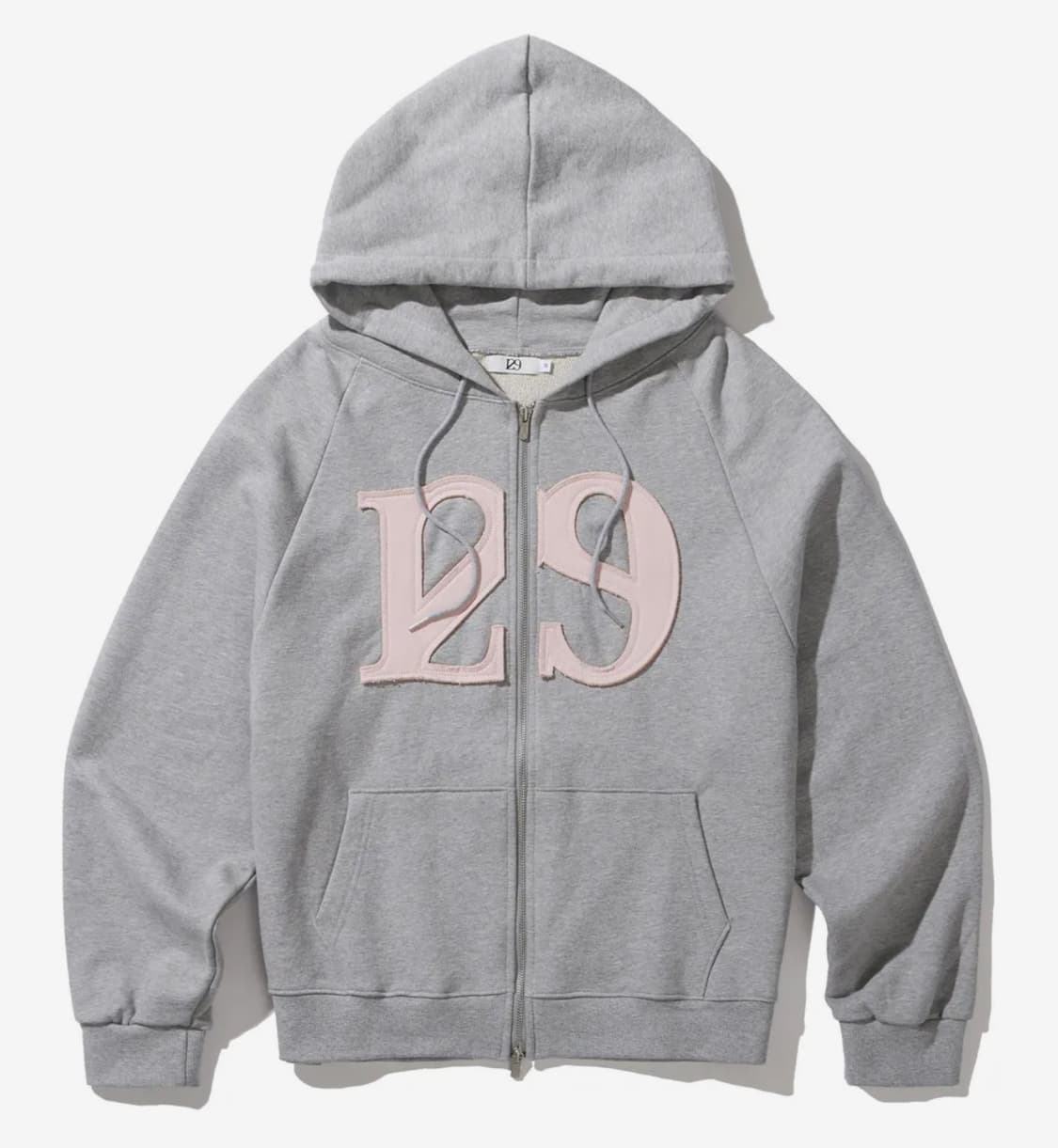 일리고 129 로고 패치 후드 집업 라이트그레이 m 상품이미지1