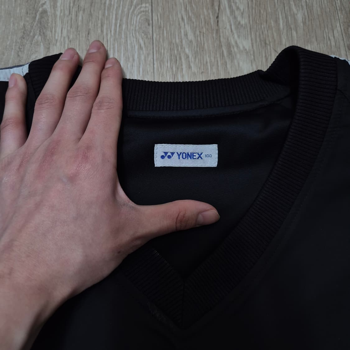 YONEX 요넥스 사이드라인 블랙 맨투맨 웜업 L(100) 상품이미지5