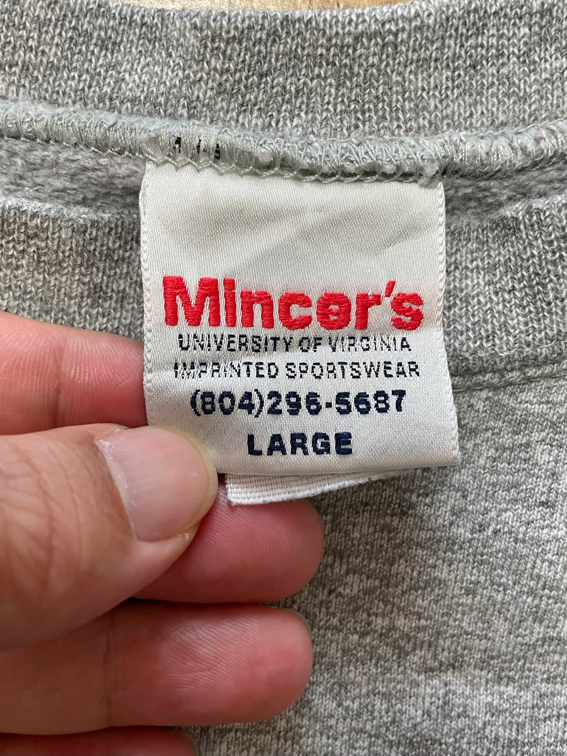 택포) 90s Made USA 버지니아 유니버시티 대학 빈티지 스웻셔츠 상품이미지3