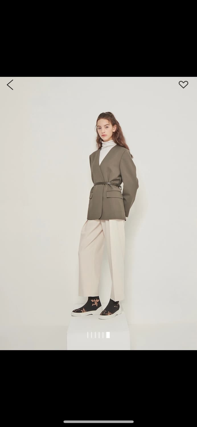  한섬 톰그레이하운드 벨티드 칼라리스 자켓 상품이미지2