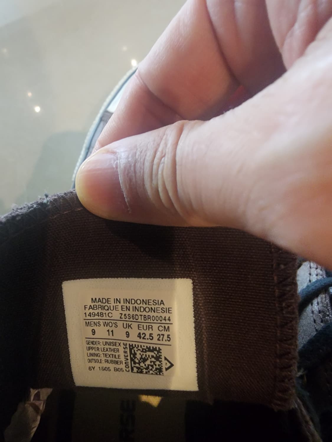 CONVERSE 컨버스 하이 브라운 레더 스니커즈 팜 275 운동화 슈즈 상품이미지6